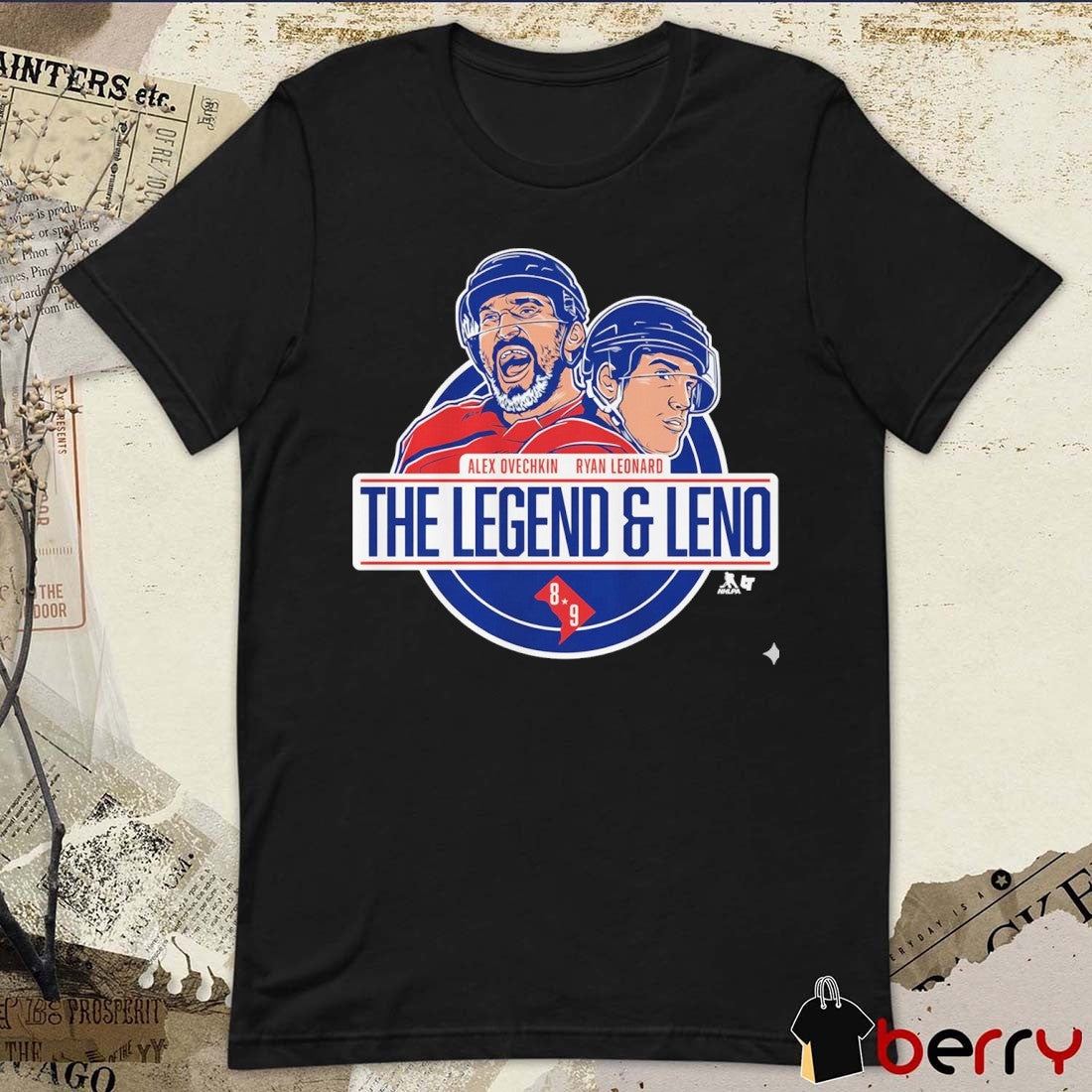 Alex Ovechkin and Ryan Leonard The Legend and Leno Washington Capitals t-shirt