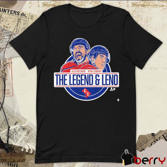Alex Ovechkin and Ryan Leonard The Legend and Leno Washington Capitals t-shirt