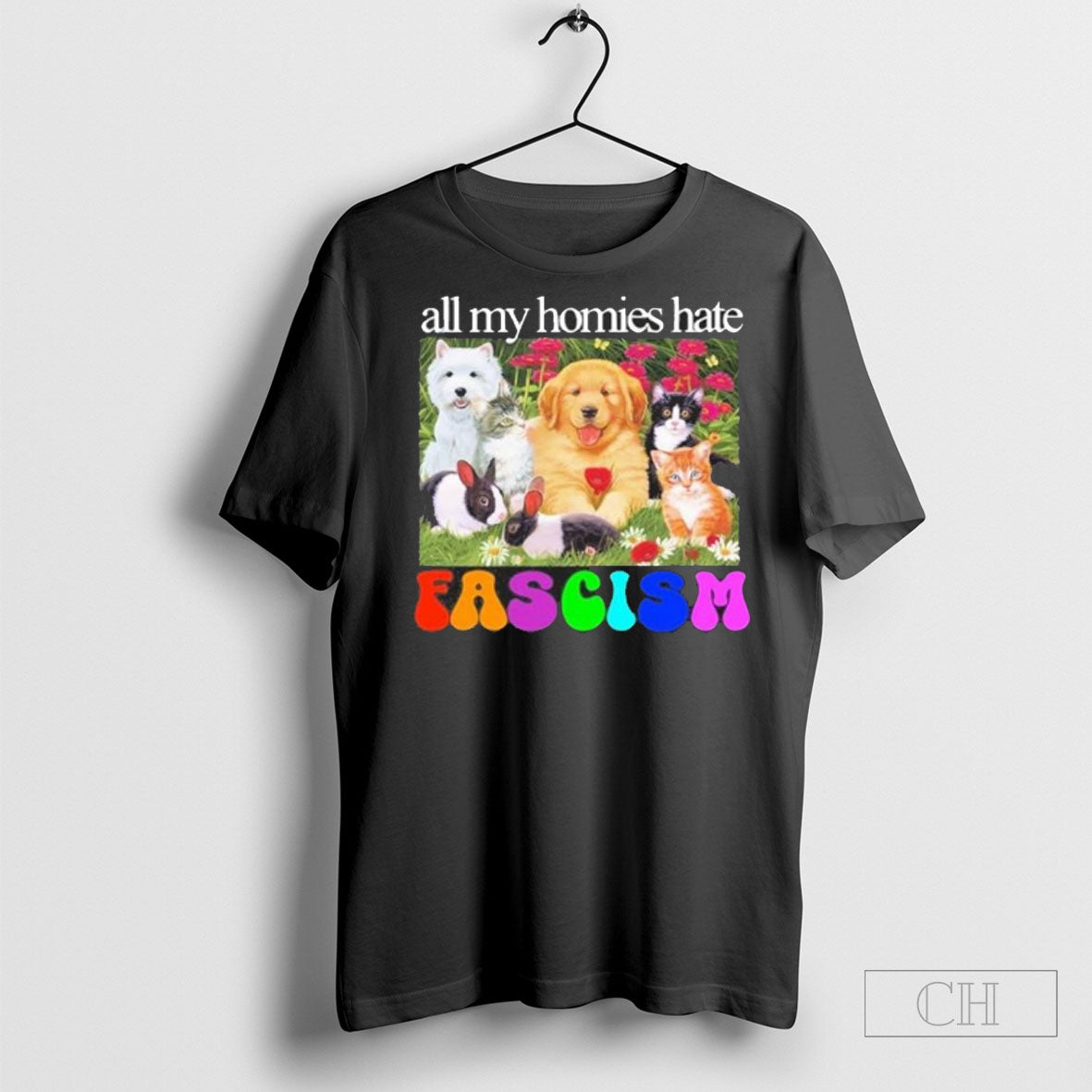 Official All My Homies Hate Fascism T Shirt
