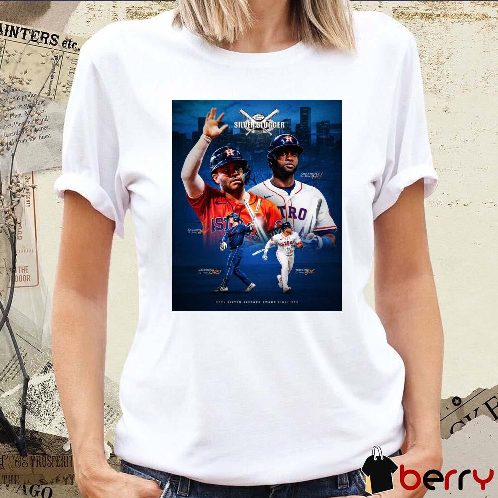 Altuve Alvarez Bregman Houston Astros MLB 2024 Silver Slugger Award finalists Signatures Poster t-shirt