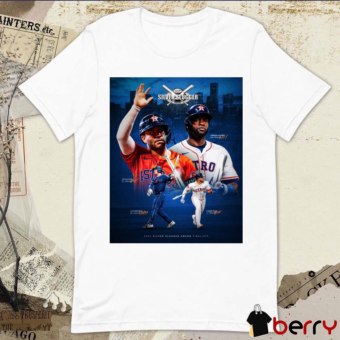 Altuve Alvarez Bregman Houston Astros MLB 2024 Silver Slugger Award finalists Signatures Poster t-shirt