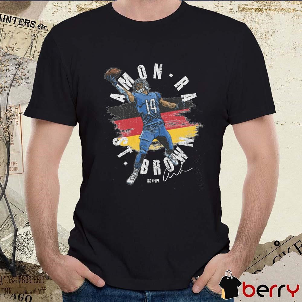 Amon-Ra St. Brown Detroit Lions NFL Germany Flag Signature t-shirt