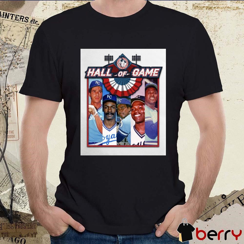 Amos Otis, Willie Wilson, Frank White, Hal McRae and John Mayberry Hall of Game MLB Poster t-shirt