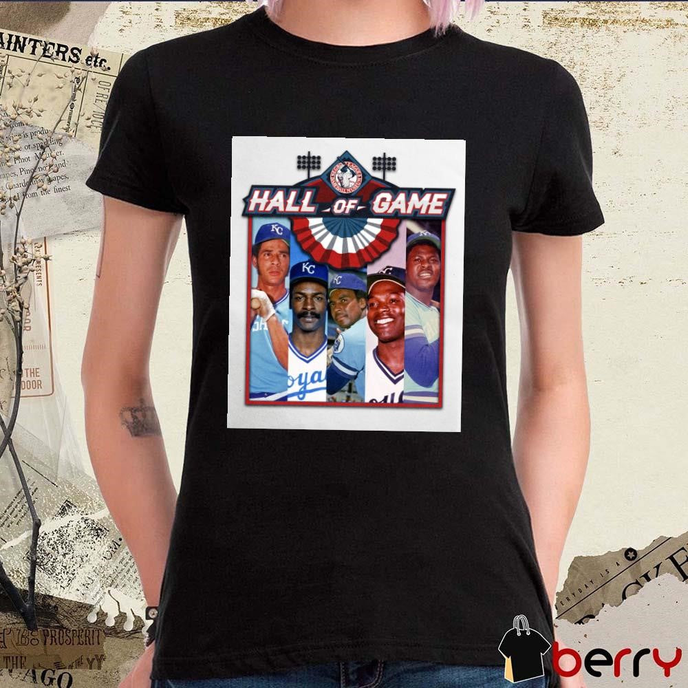 Amos Otis, Willie Wilson, Frank White, Hal McRae and John Mayberry Hall of Game MLB Poster t-shirt