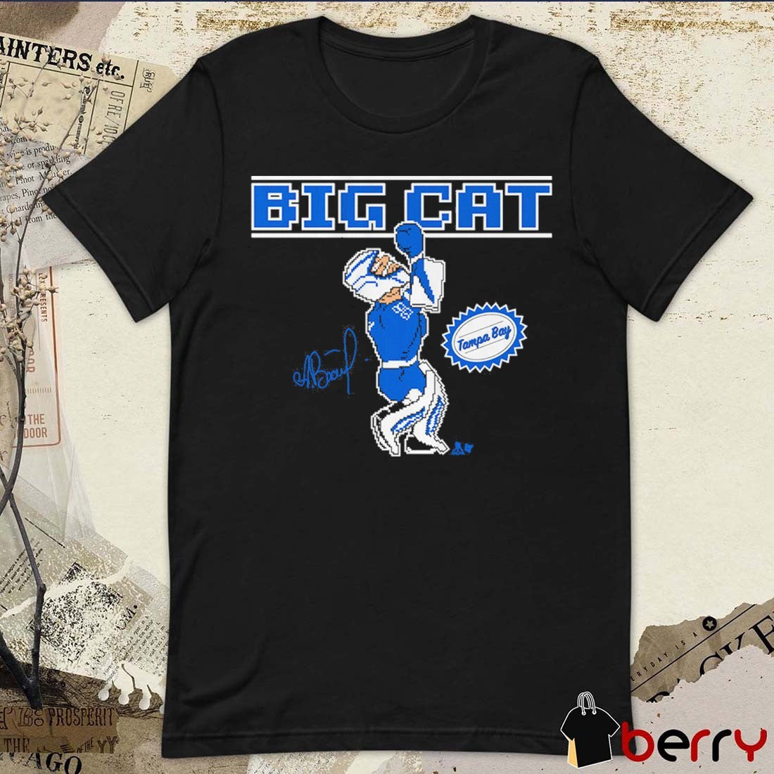 Andrei Vasilevskiy Big Cat Retro Punch Tampa Bay Lightning Hockey Signature t-shirt