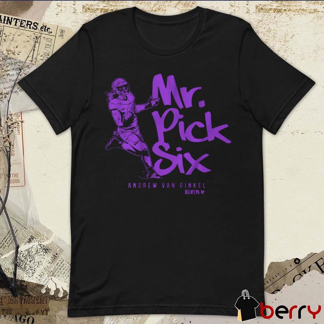 Andrew Van Ginkel Mr. Pick Six Minnesota Vikings NFL t-shirt