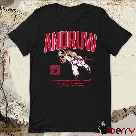 Andruw Jones Hall of Fame Class of 2026 Atlanta Braves Signature t-shirt