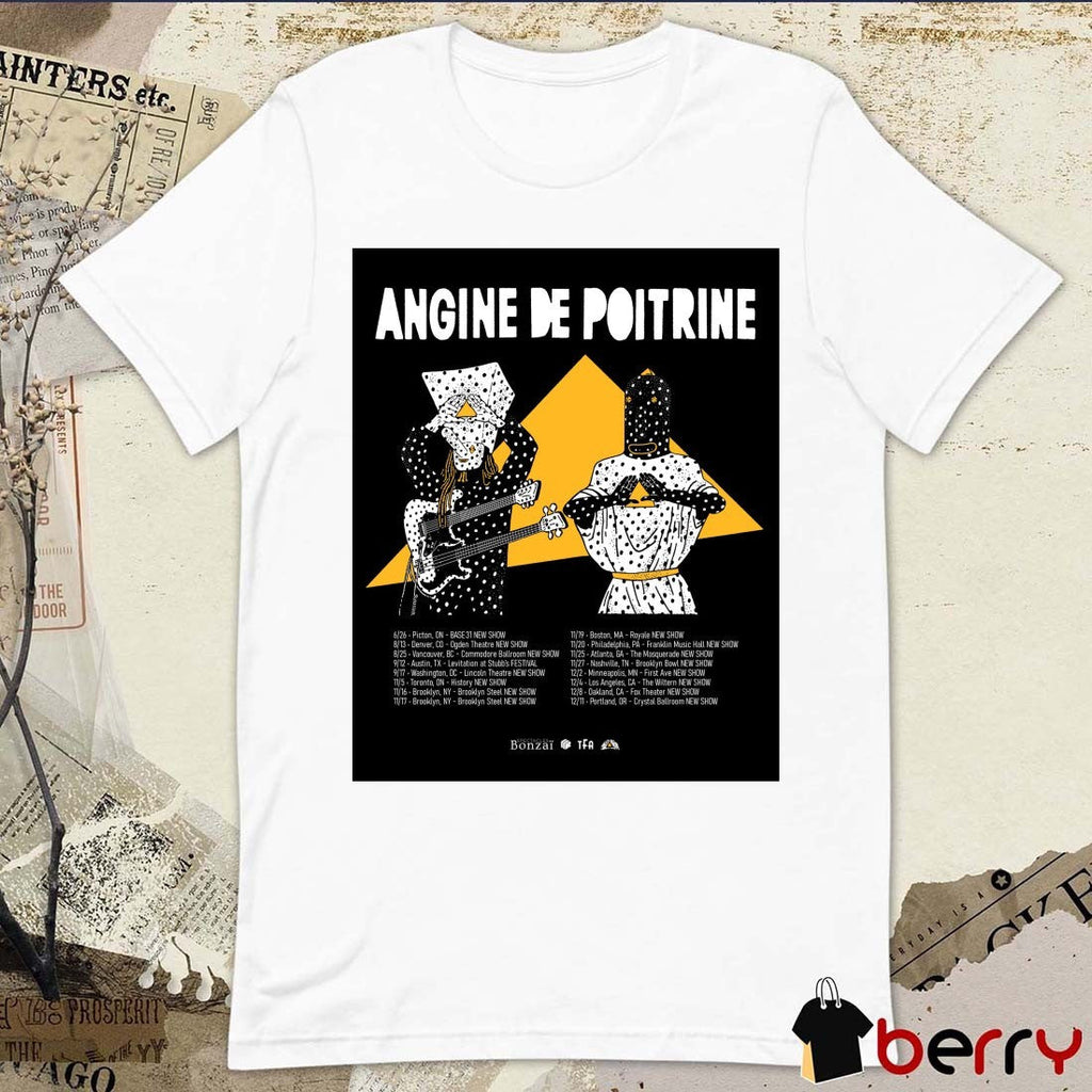 Angine de Poitrine 6.26 Picton ON 8 13 Denver CO 8 25 Vancouver BC 9 12 Austin TX Poster t-shirt