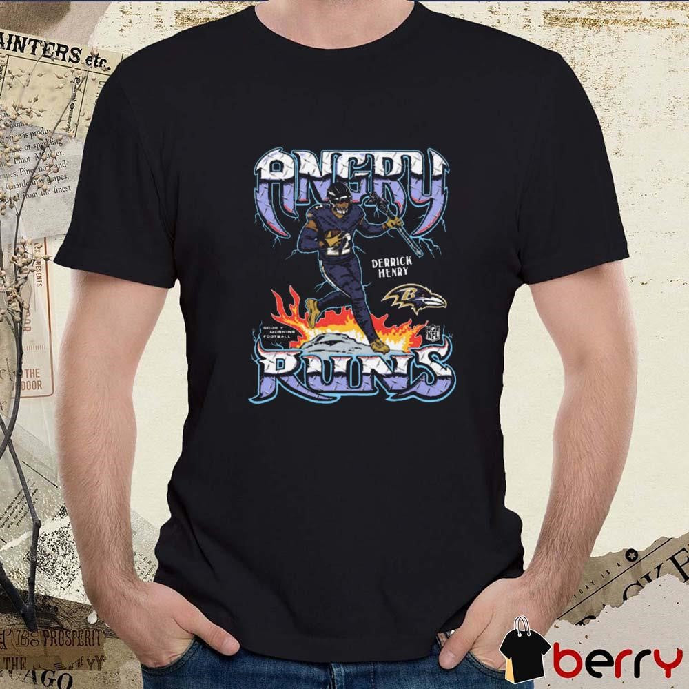 Angry Runs 2024 Baltimore Ravens NFL Derrick Henry t-shirt