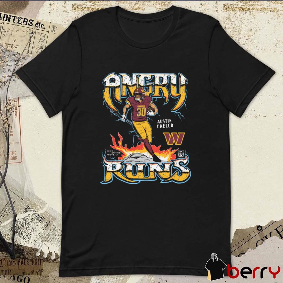 Angry Runs 2024 Washington Commanders NFL Austin Ekeler t-shirt