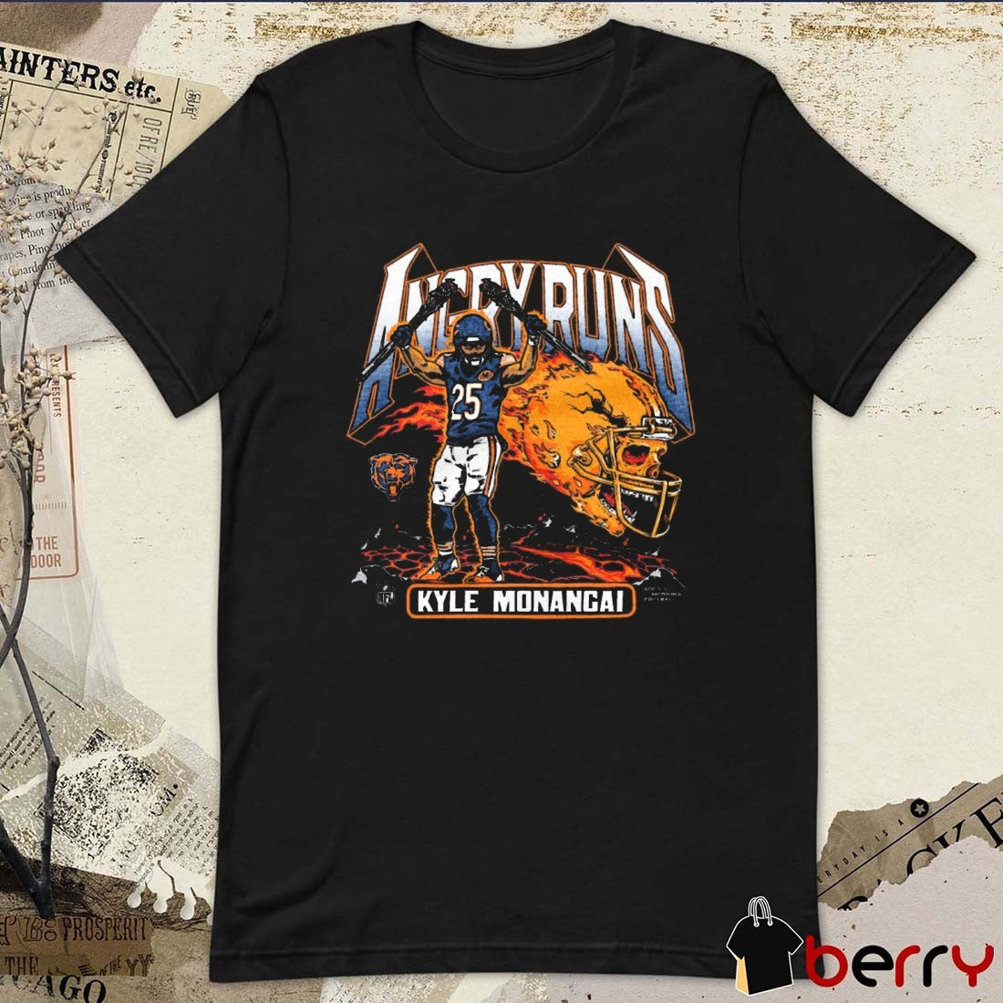 Angry Runs 2025 Chicago Bears NFL Kyle Monangai Double Winner t-shirt