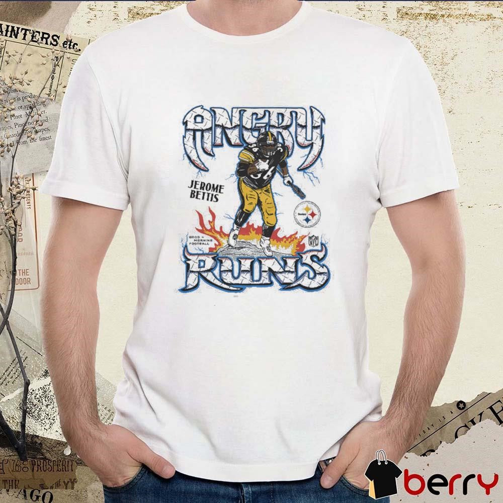 Angry Runs Pittsburgh Steelers NFL Jerome Bettis t-shirt