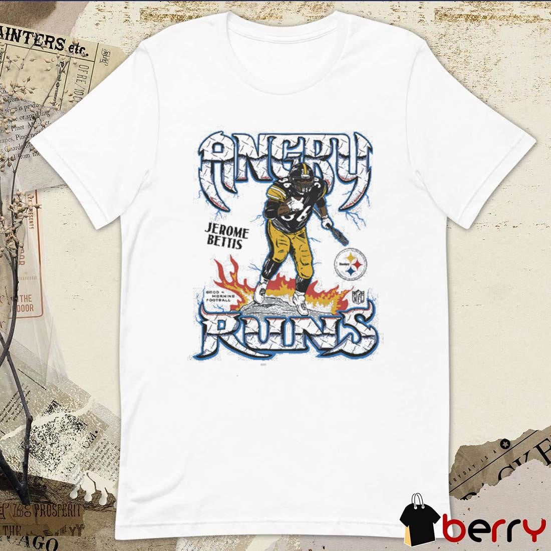 Angry Runs Pittsburgh Steelers NFL Jerome Bettis t-shirt
