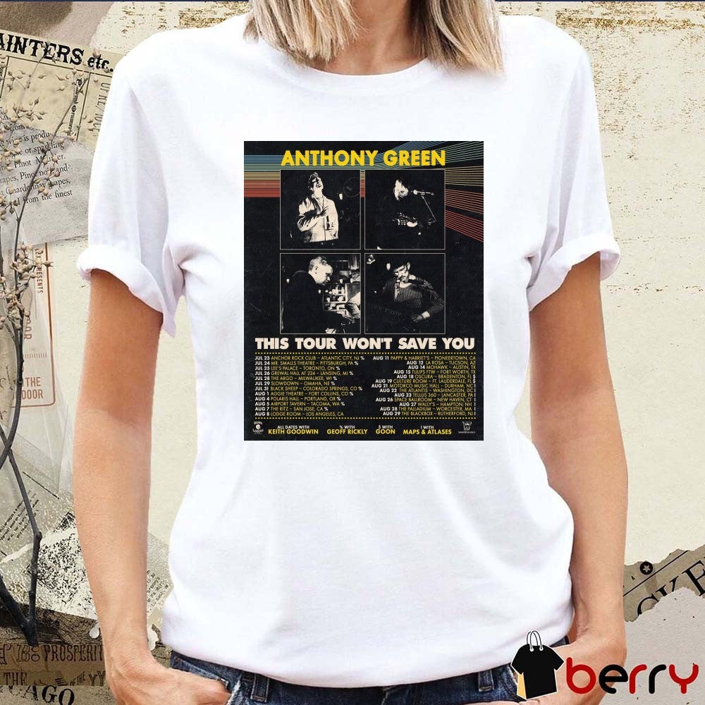 Anthony Green This Tour Won’t Save You July 23, 2026 – August 29, 2026 Poster t-shirt