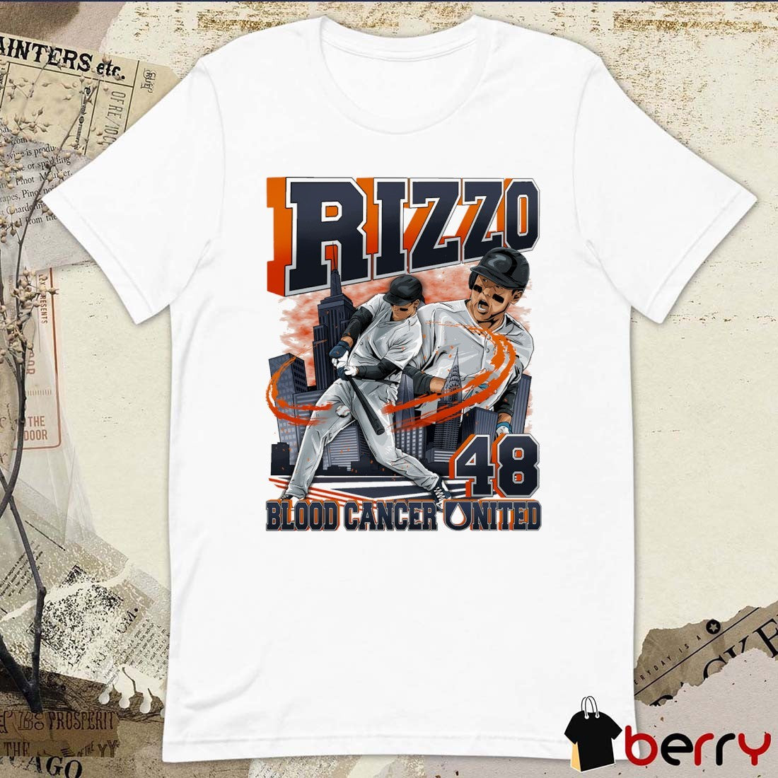 Anthony Rizzo Blood Cancer United New York Yankees Planet Euphoria Art t-shirt
