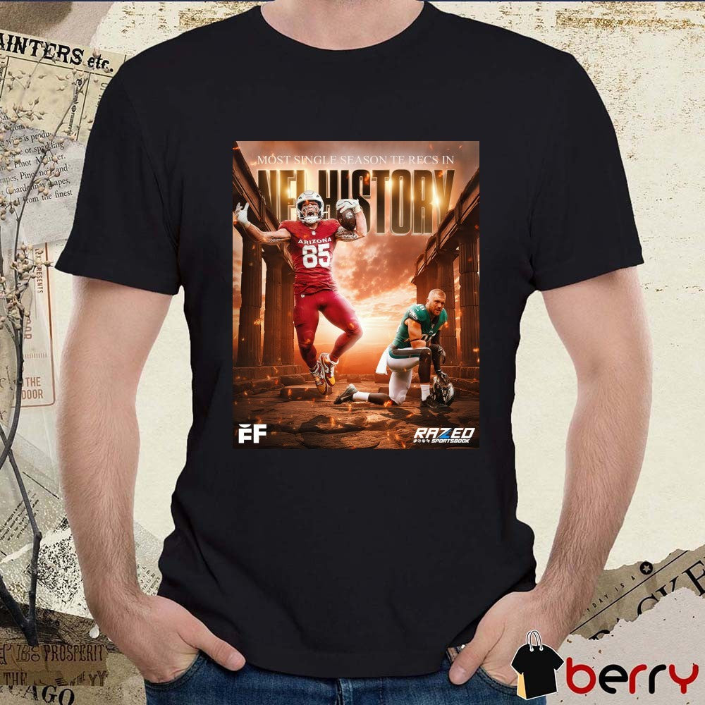 Arizona Cardinals Trey McBride Most Single Season TE Recs In NFL History Poster t-shirt