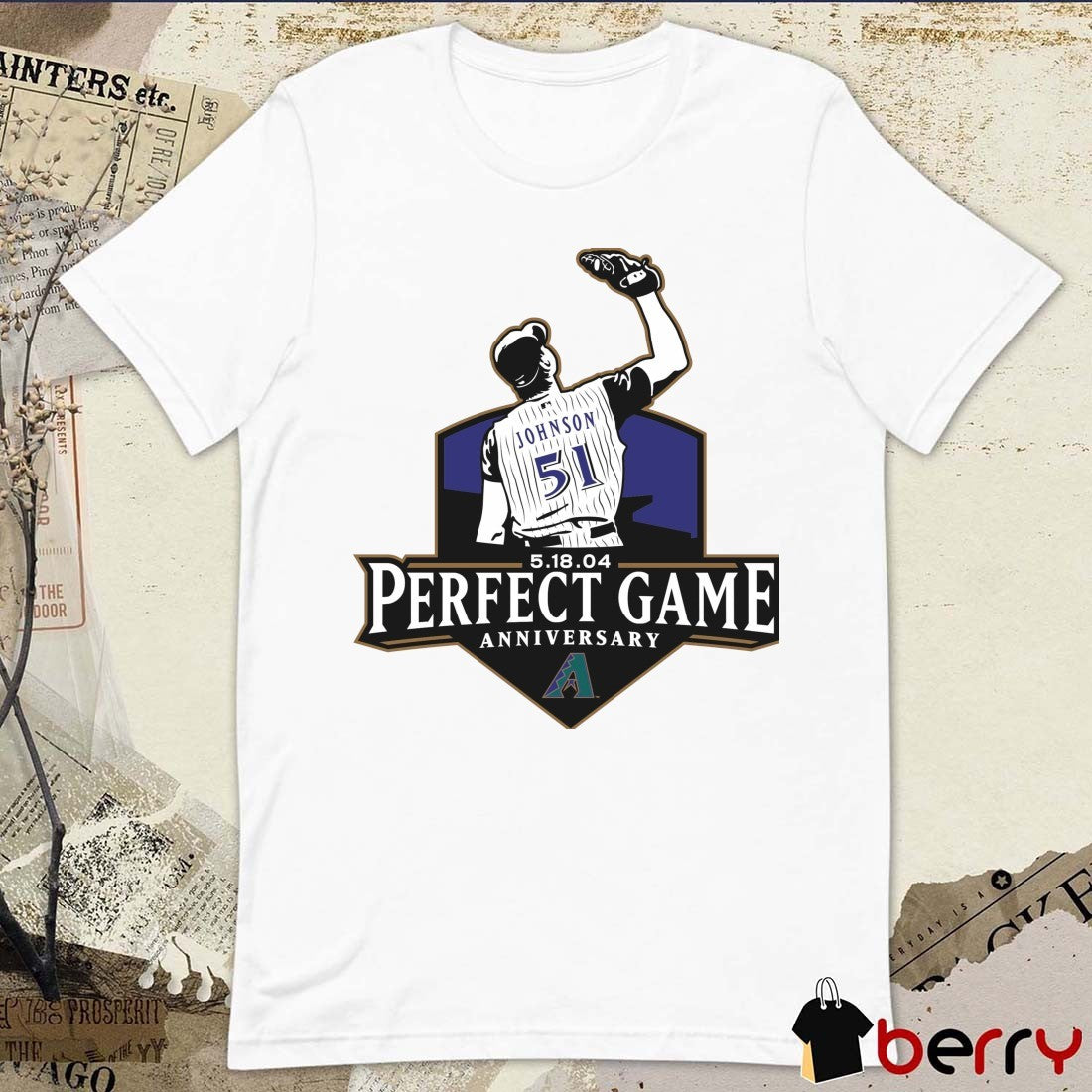 Arizona Diamondbacks Perfect Game Anniversary May 18 2004 Logo t-shirt