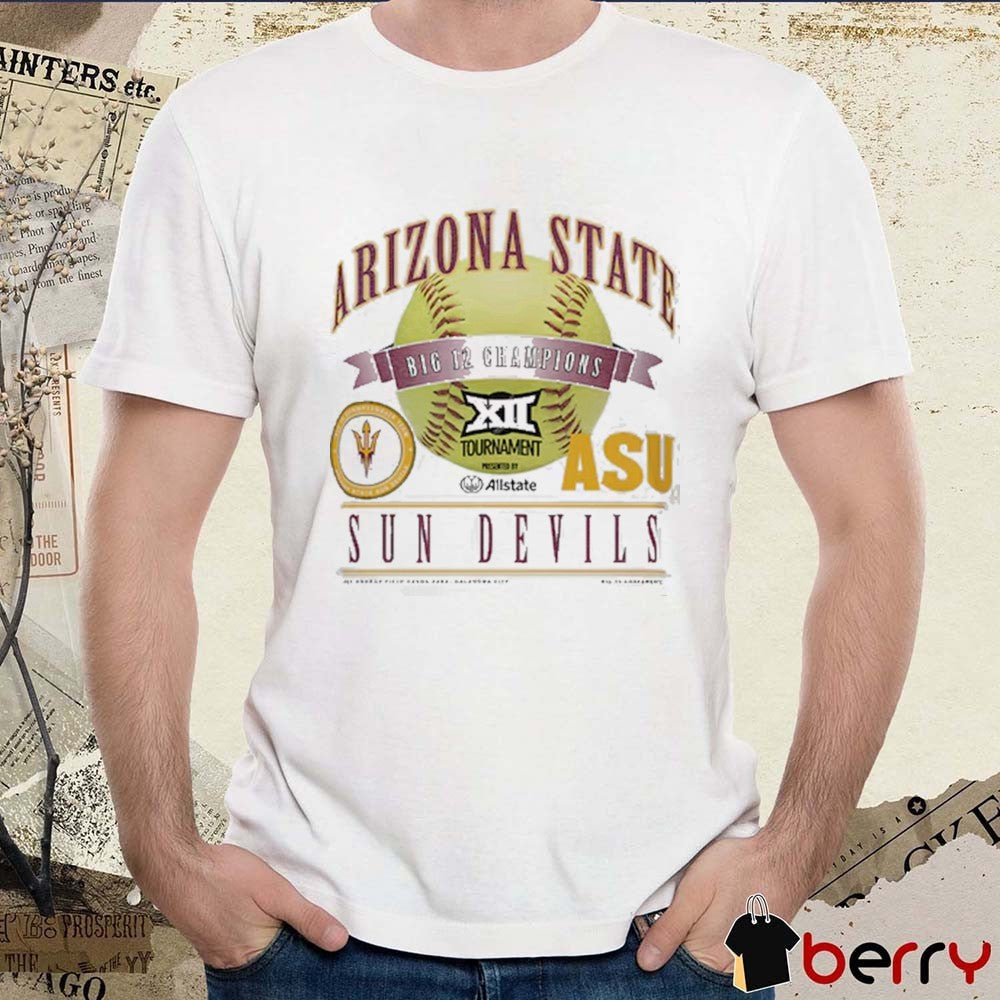 Arizona State Sun Devils 2026 Big 12 Softball Tournament Champions NCAA College t-shirt