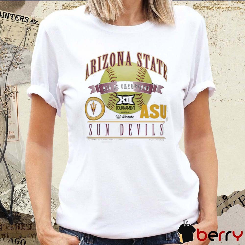 Arizona State Sun Devils 2026 Big 12 Softball Tournament Champions NCAA College t-shirt
