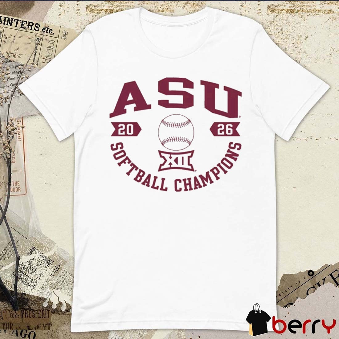 Arizona State Sun Devils Big 12 Softball Tournament Champions 2026 NCAA College t-shirt