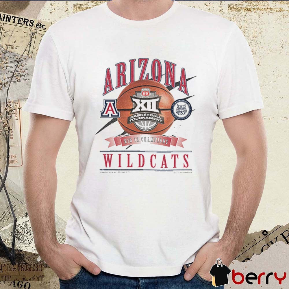 Arizona Wildcats 2026 Big 12 Men’s Basketball Conference Tournament Champions Locker Room t-shirt