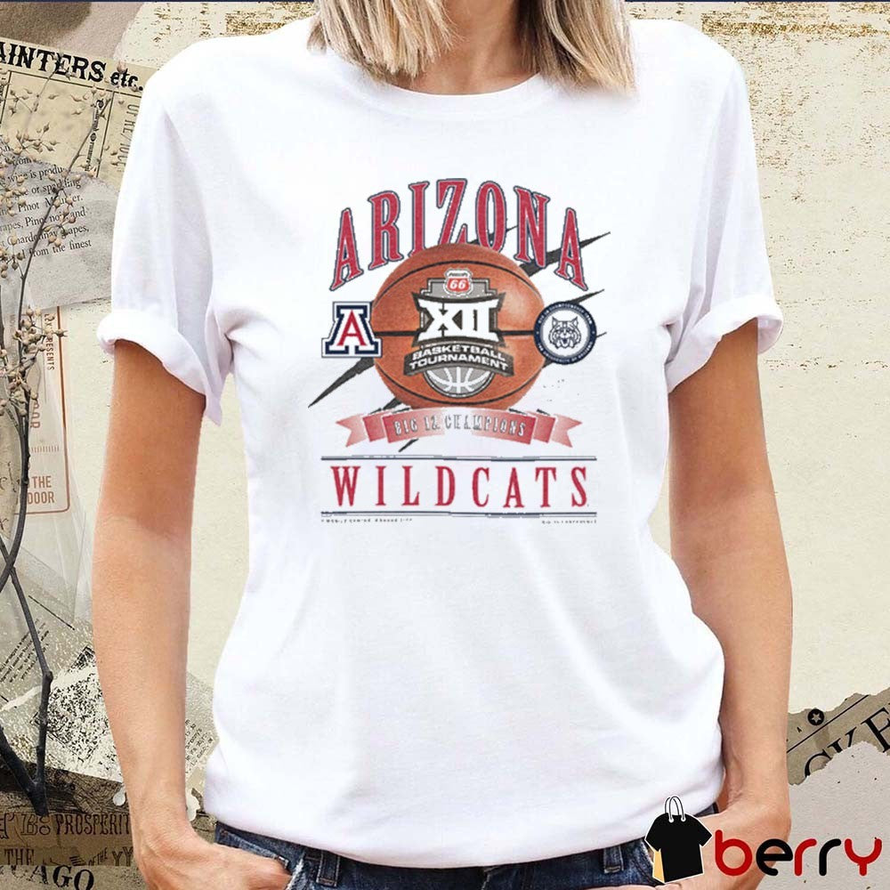 Arizona Wildcats 2026 Big 12 Men’s Basketball Conference Tournament Champions Locker Room t-shirt
