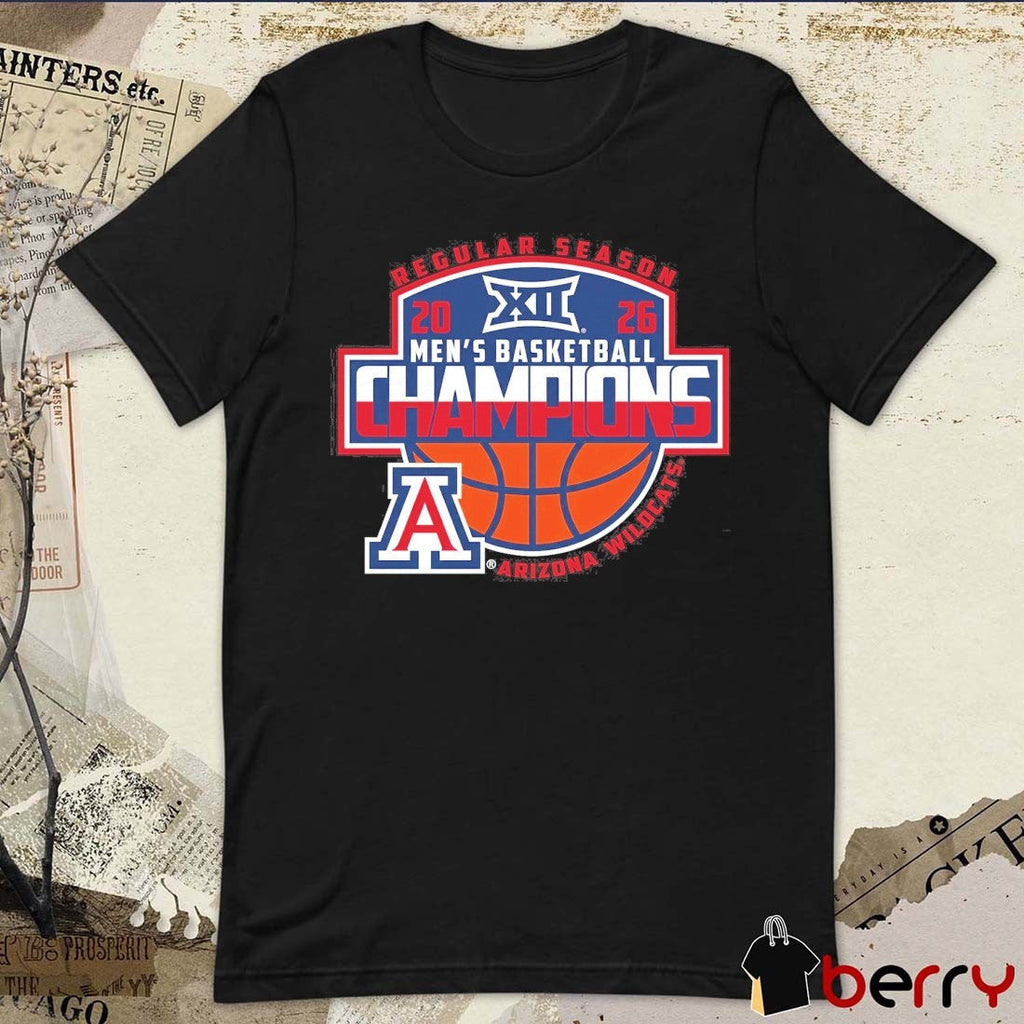 Arizona Wildcats 2026 Big 12 Men’s Basketball Regular Season Champions t-shirt