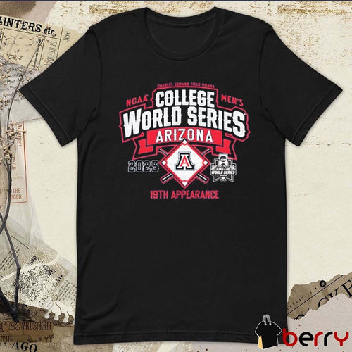 Arizona Wildcats NCAA Men’s College World Series Bound 2025 Charles Schwab Field Omaha 19th Appearance t-shirt