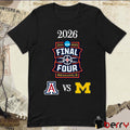 Arizona Wildcats vs Michigan Wolverines 2026 NCAA Final Four Indianapolis Logos t-shirt
