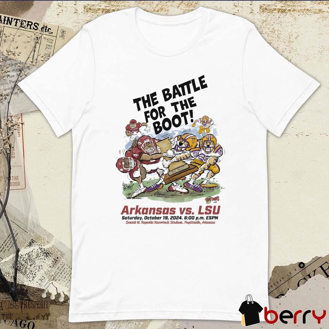 Arkansas Razorback vs LSU Tigers The Battle For The Boot Sar Oct 19 2024 t-shirt