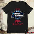 Arkansas Razorbacks 2026 NCAA March Madness Sweet 16 Elite 8 Champions Logo t-shirt