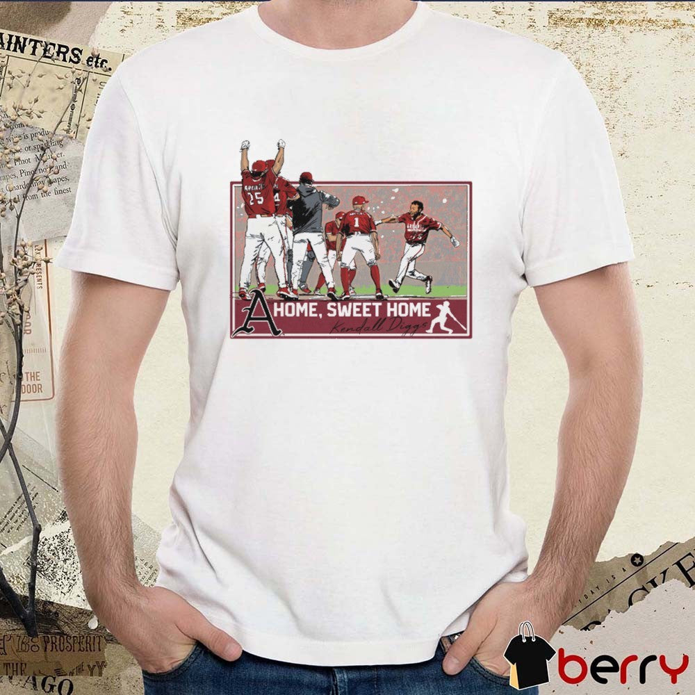 Arkansas Razorbacks Baseball Kendall Diggs Home Sweet Home NCAA 2025 t-shirt