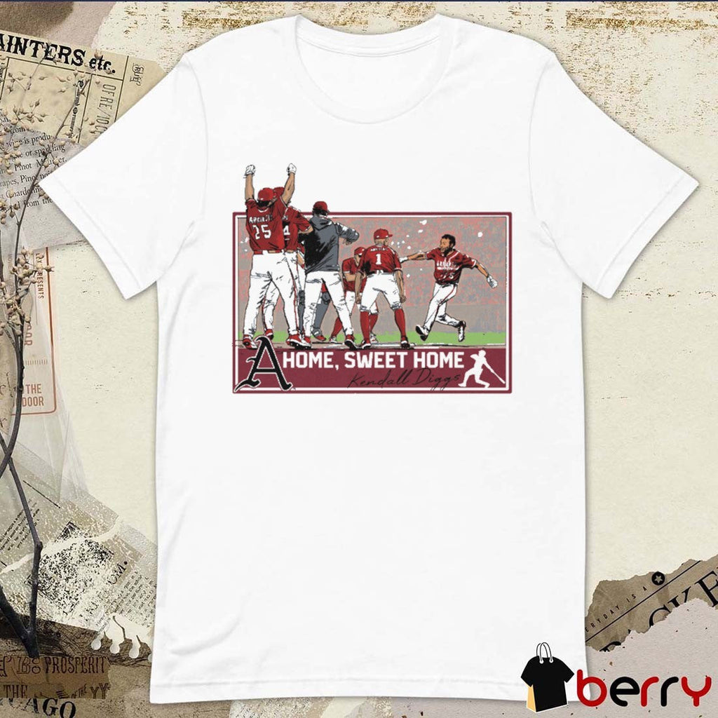 Arkansas Razorbacks Baseball Kendall Diggs Home Sweet Home NCAA 2025 t-shirt