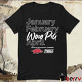 Arkansas Razorbacks MBB 2026 March Madness Month January February Woo Pig April t-shirt