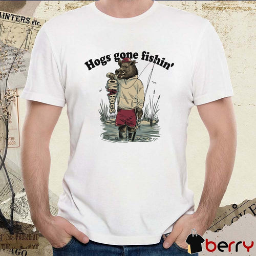 Arkansas Razorbacks Omahogs Hogs Gone FIshing In Omaha Mascot t-shirt
