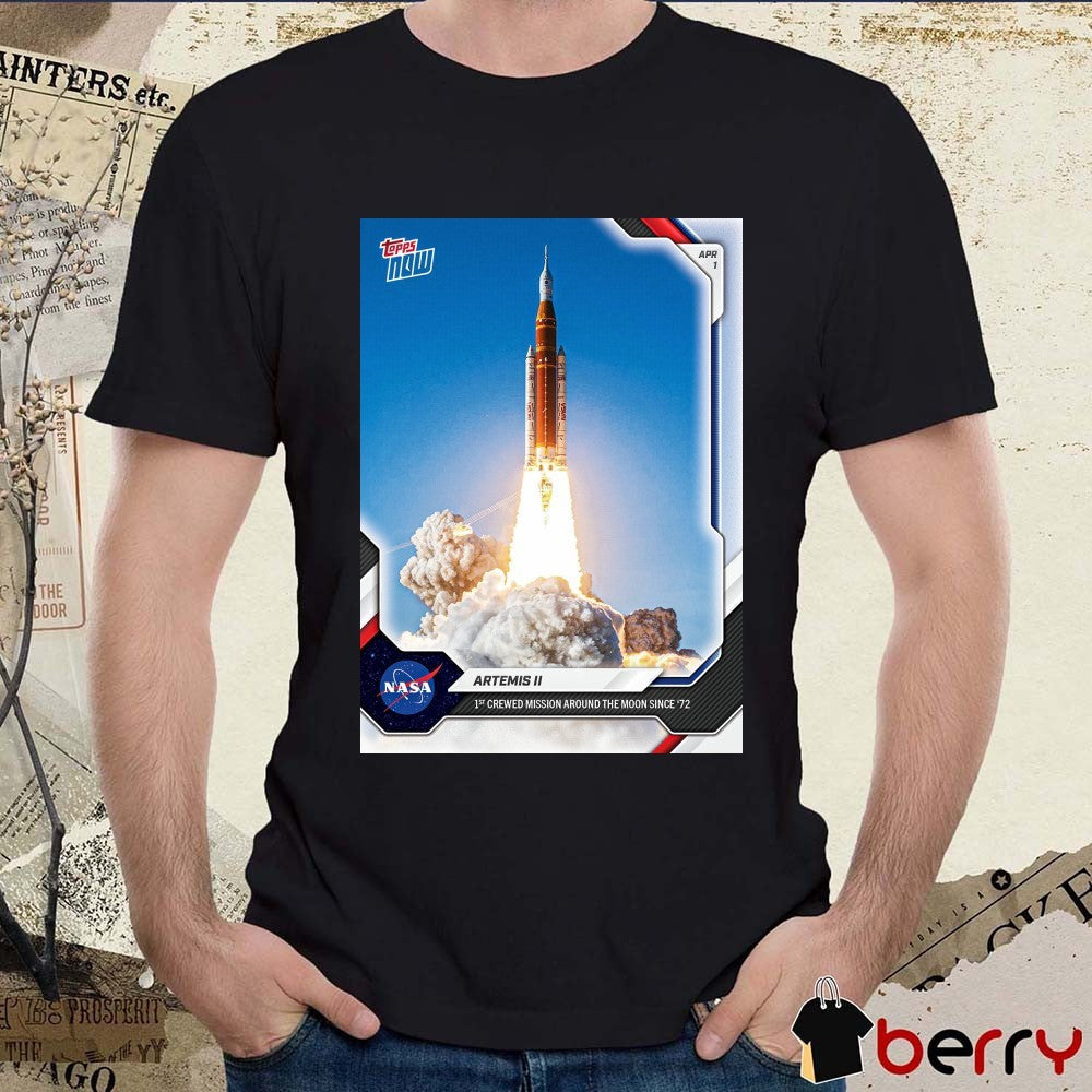Artemis II 1st Crewed Mission Around The Moon Since 1972 Topps Poster t-shirt
