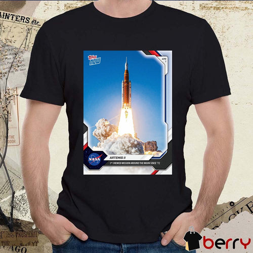 Artemis II 1st Crewed Mission Around The Moon Since 1972 Topps Poster t-shirt
