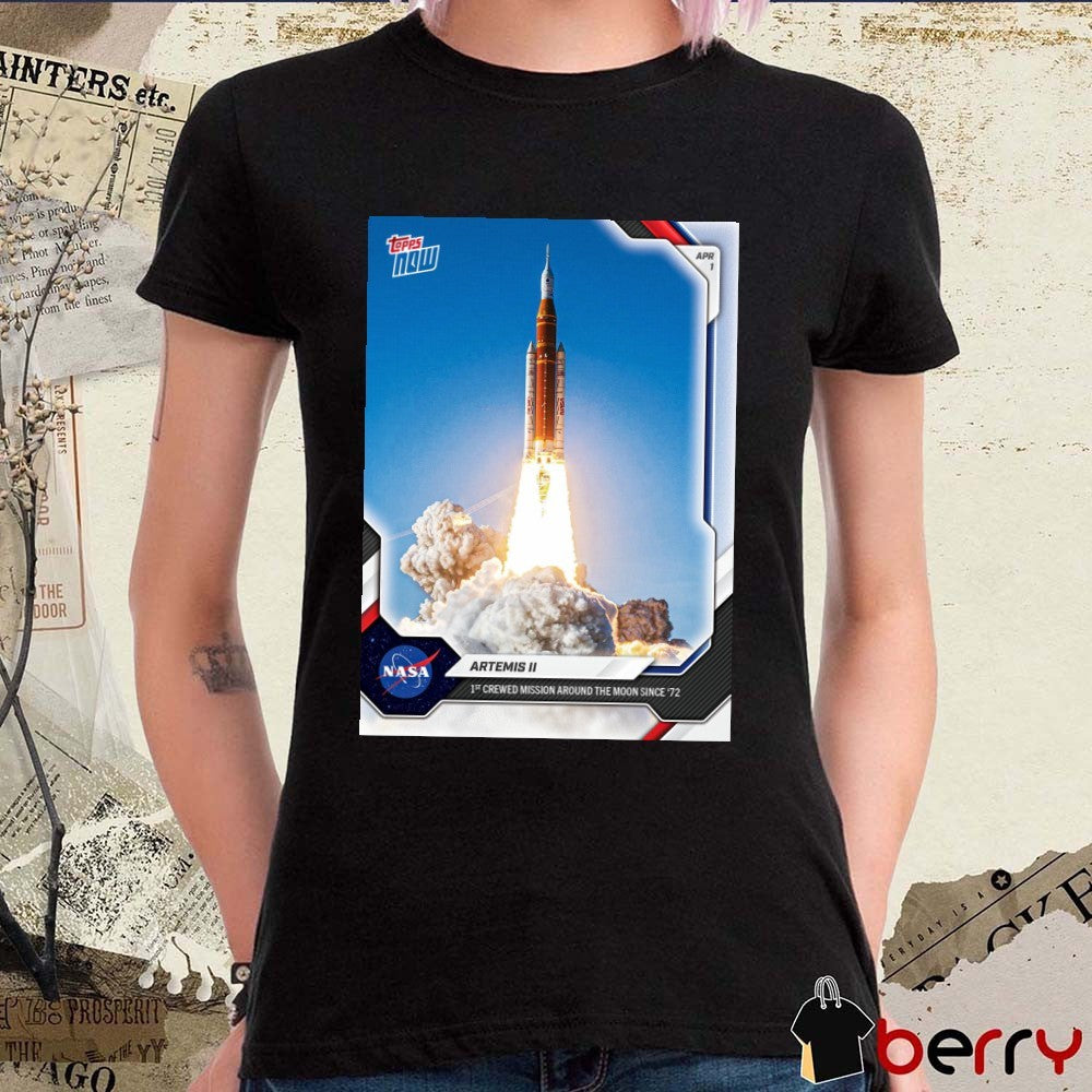Artemis II 1st Crewed Mission Around The Moon Since 1972 Topps Poster t-shirt