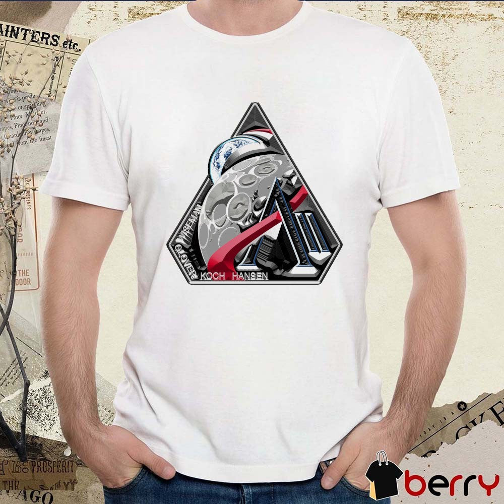 Artemis II NASA Moon In Over 50 Years Glover, Wiseman, Koch, and Hansen 2026 Logo t-shirt