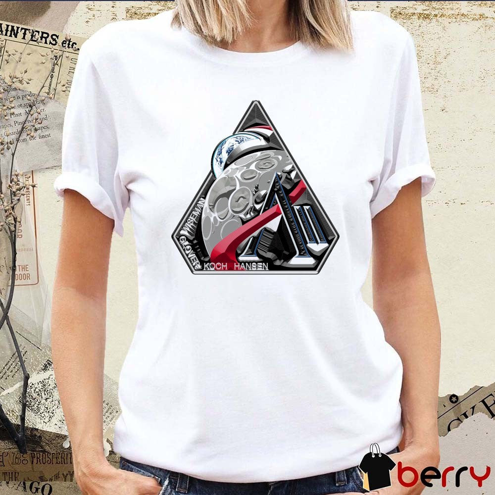 Artemis II NASA Moon In Over 50 Years Glover, Wiseman, Koch, and Hansen 2026 Logo t-shirt