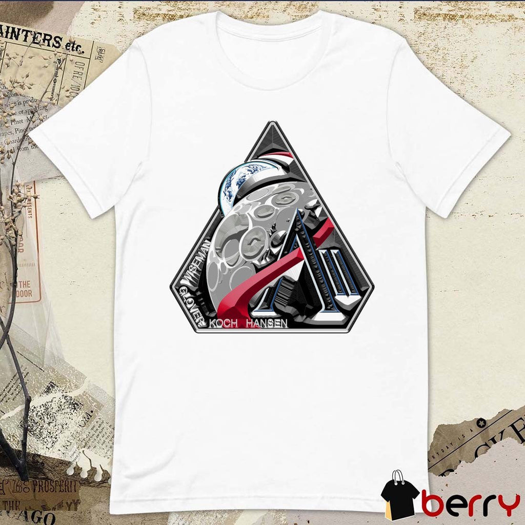 Artemis II NASA Moon In Over 50 Years Glover, Wiseman, Koch, and Hansen 2026 Logo t-shirt