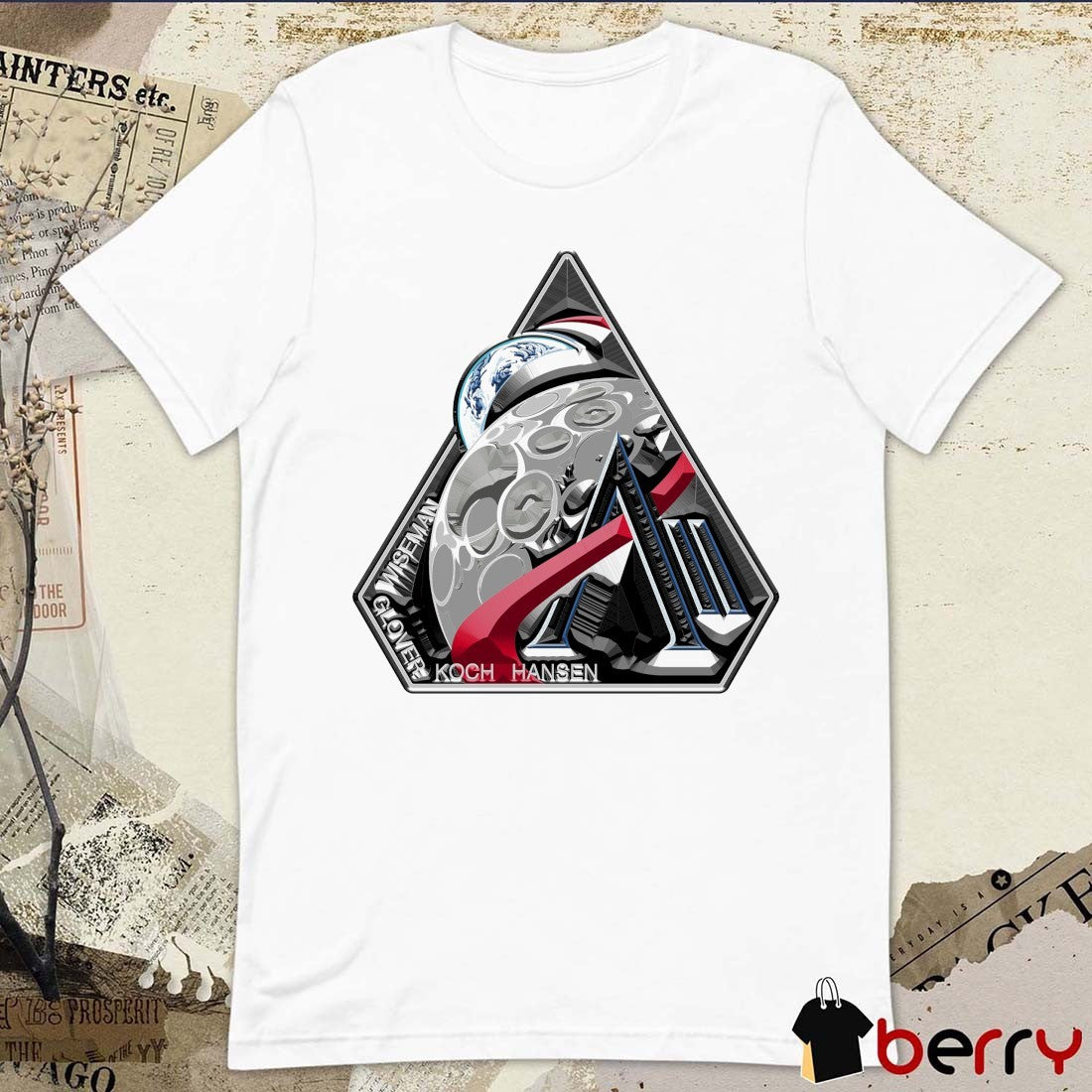 Artemis II NASA Moon In Over 50 Years Glover, Wiseman, Koch, and Hansen 2026 Logo t-shirt