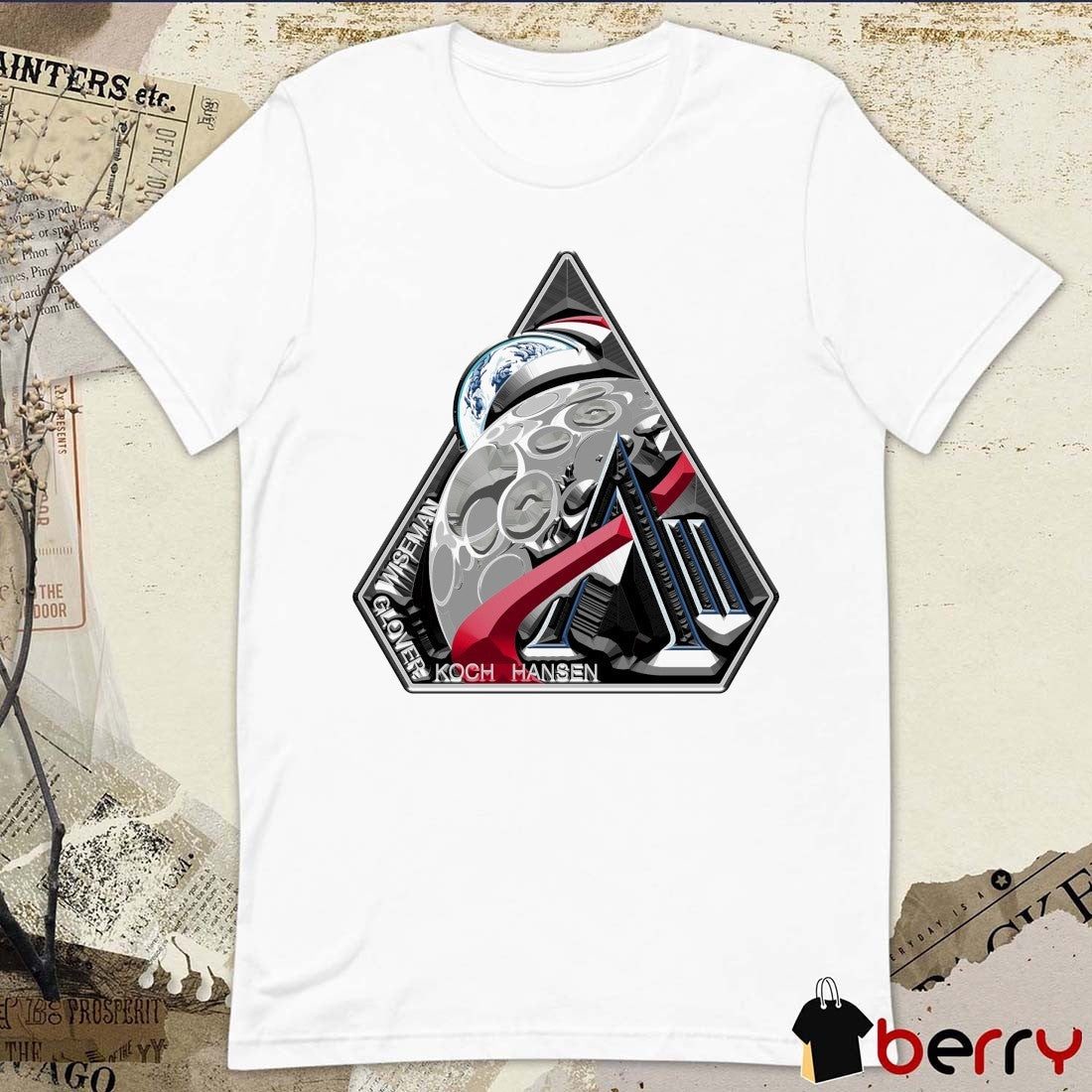 Artemis II NASA Moon In Over 50 Years Glover, Wiseman, Koch, and Hansen 2026 Logo t-shirt