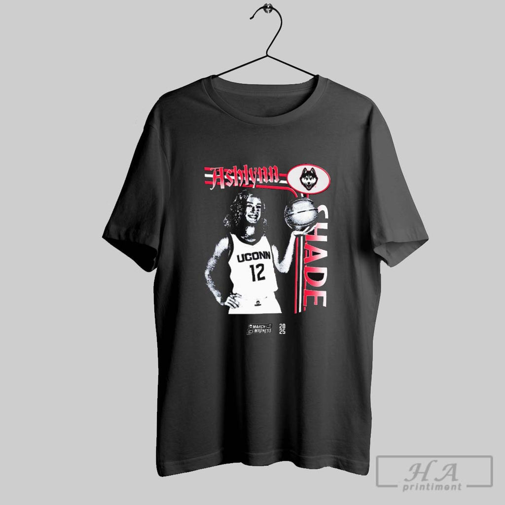 Official Ashlynn Shade Striped Uconn Huskies Basketball 2025 Ncaa March Madness