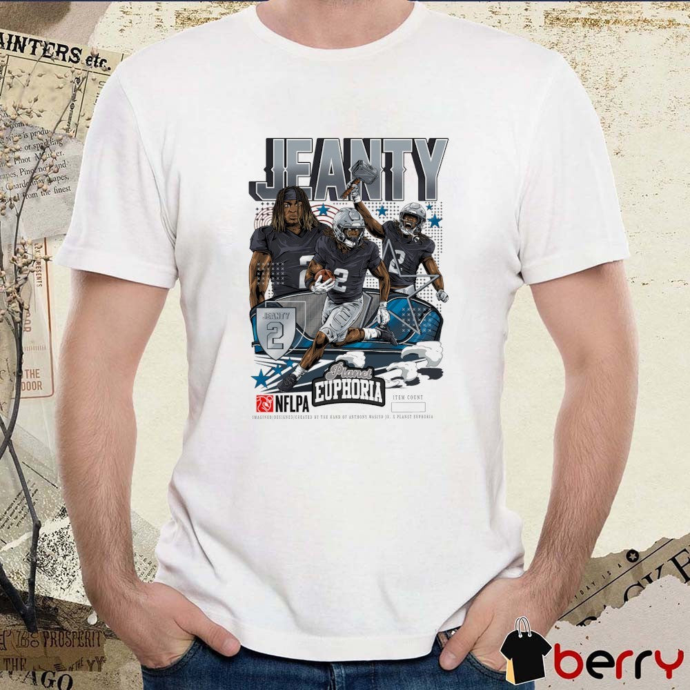 Ashton Jeanty Las Vegas Raiders NFLPA Football Planet Euphoria Art 2025 t-shirt