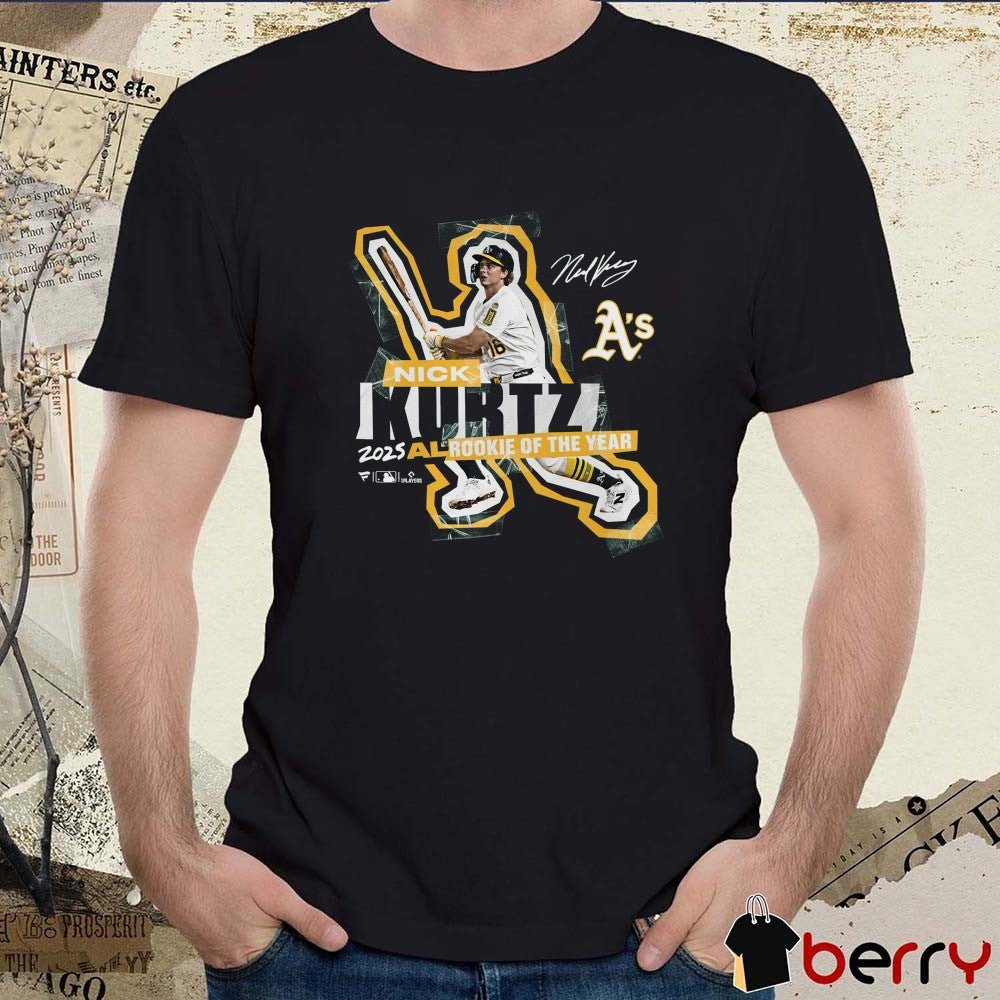 Athletics Nick Kurtz 2025 MLB National League Rookie of the Year Signature t-shirt