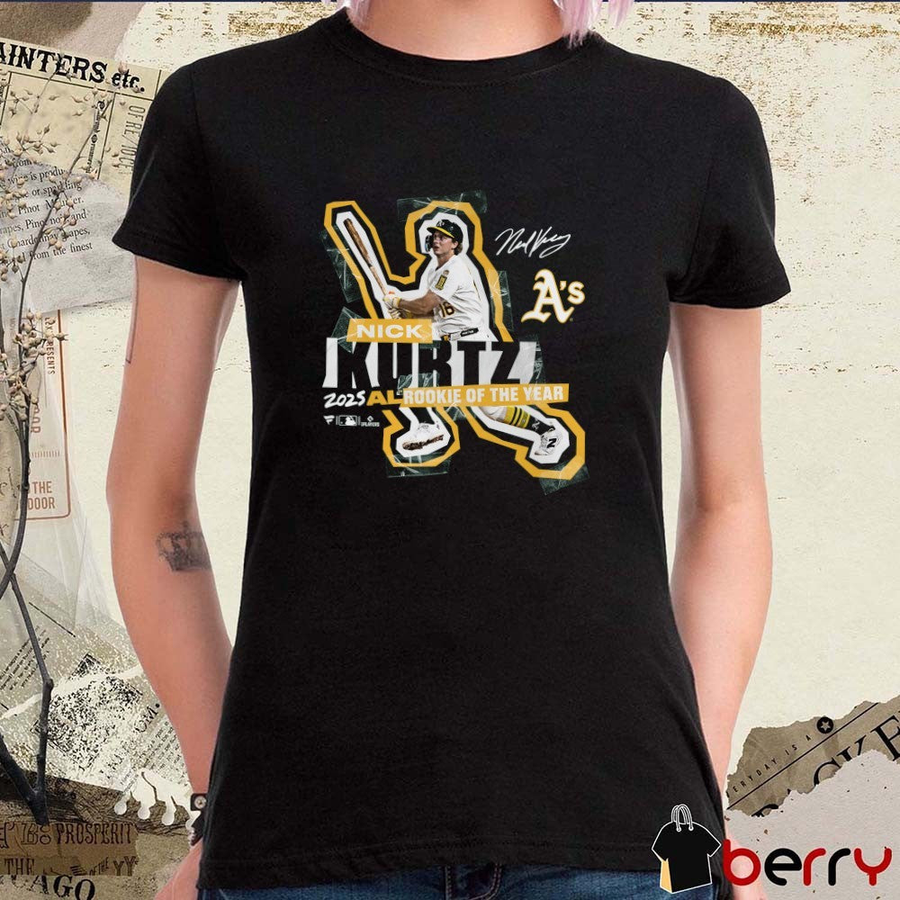 Athletics Nick Kurtz 2025 MLB National League Rookie of the Year Signature t-shirt