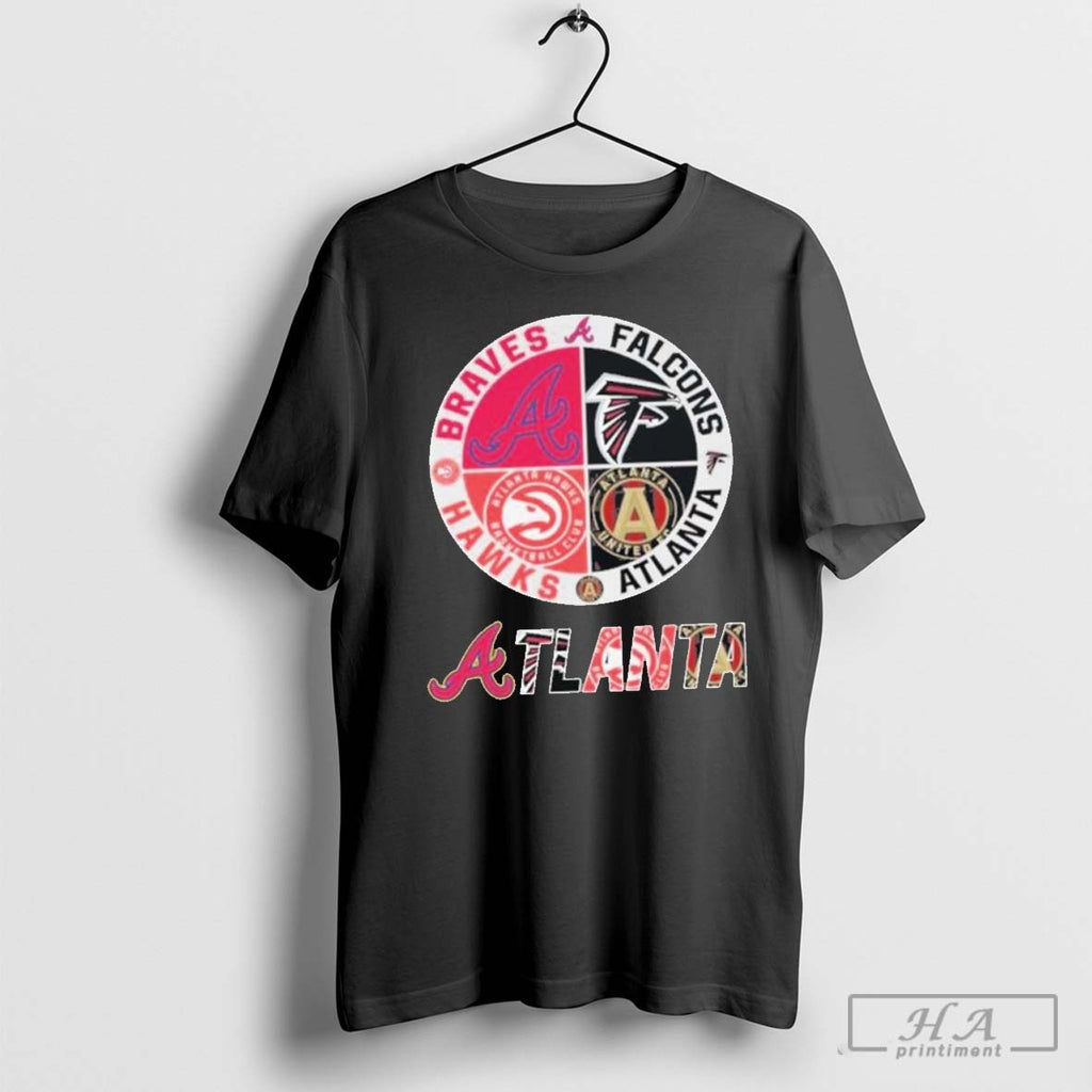 Official Atlanta Braves Atlanta Falcons Atlanta Hawks Atlanta United Fc 2024 T Shirt 423476