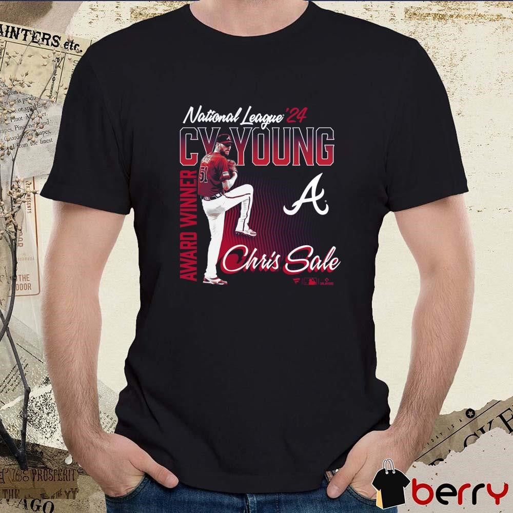 Atlanta Braves Chris Sale 2024 National League Cy Young Award Winner MLB t-shirt