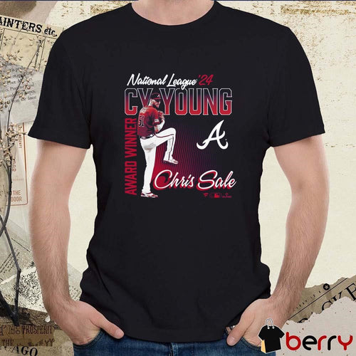 Atlanta Braves Chris Sale 2024 National League Cy Young Award Winner MLB t-shirt